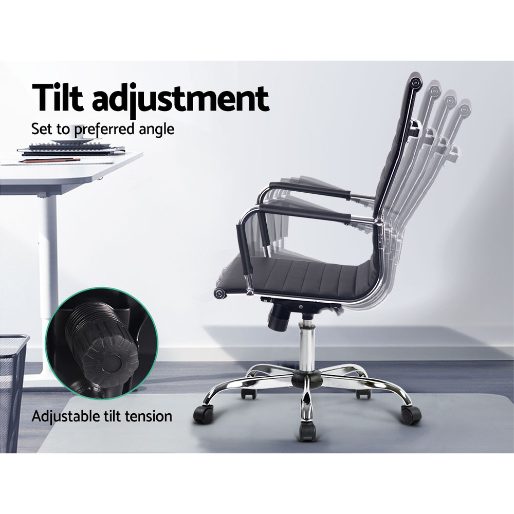 Artiss Pu Leather Office Chair High Back Black – Sumo Deals Artiss Office Chair Conference Chairs Pu Leather High Back Black Product Image