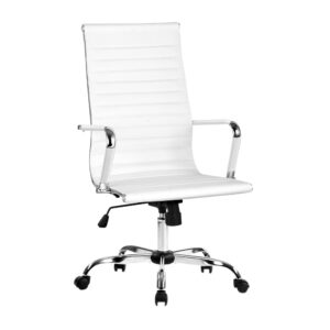 Artiss Office Chair Conference Chairs PU Leather High Back White product image
