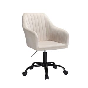 Artiss Office Chair Velvet Seat Cream product image