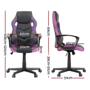 Artiss Gaming Office Chair | Purple Ergonomic Design – Sumo Deals Artiss Gaming Office Chair Computer Chairs Purple Product Image