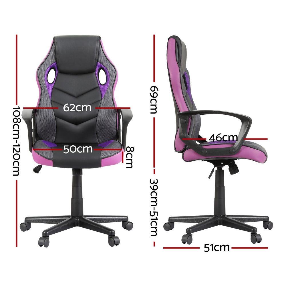 Artiss Gaming Office Chair | Purple Ergonomic Design – Sumo Deals Artiss Gaming Office Chair Computer Chairs Purple Product Image