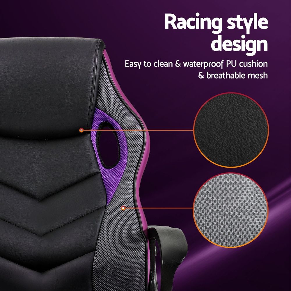 Artiss Gaming Office Chair | Purple Ergonomic Design – Sumo Deals Artiss Gaming Office Chair Computer Chairs Purple Product Image