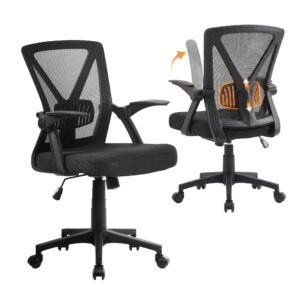 Artiss Mesh Office Chair Mid Back Black product image