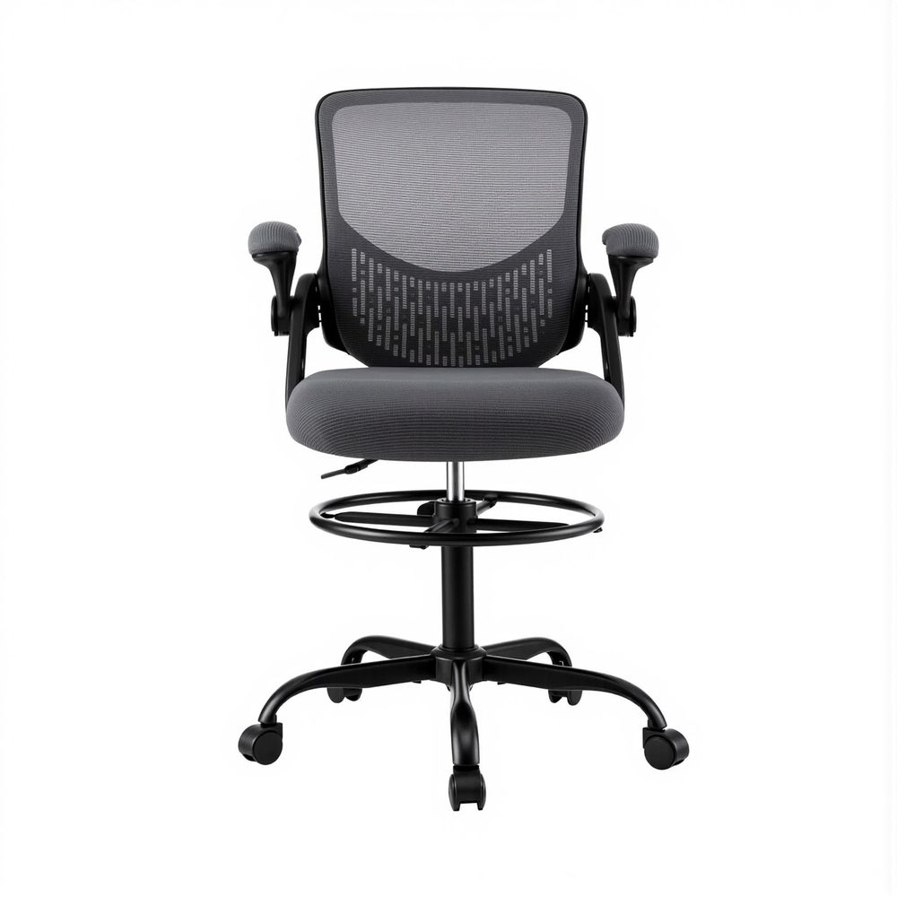 Artiss Mesh Drafting Office Chair - Grey – Sumo Deals Artiss Office Chair Drafting Chairs Stool Computer Desk Studios Mesh Grey Product Image