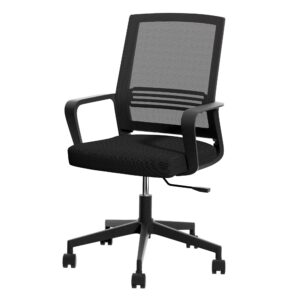 Artiss Mesh Office Chair Mid Back Black product image