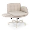 Artiss Criss Cross Chair with Wheels & Adjustable Armrests, Ergonomic Cross Legged Office Desk Chair product image