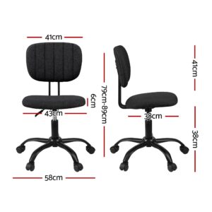 Artiss Armless Office Chair | Ergonomic Swivel Desk Chair – Sumo Deals Artiss Armless Office Chair With Wheels, Ergonomic 360° Swivel Home Office Desk Chair, Height Adjus Product Image