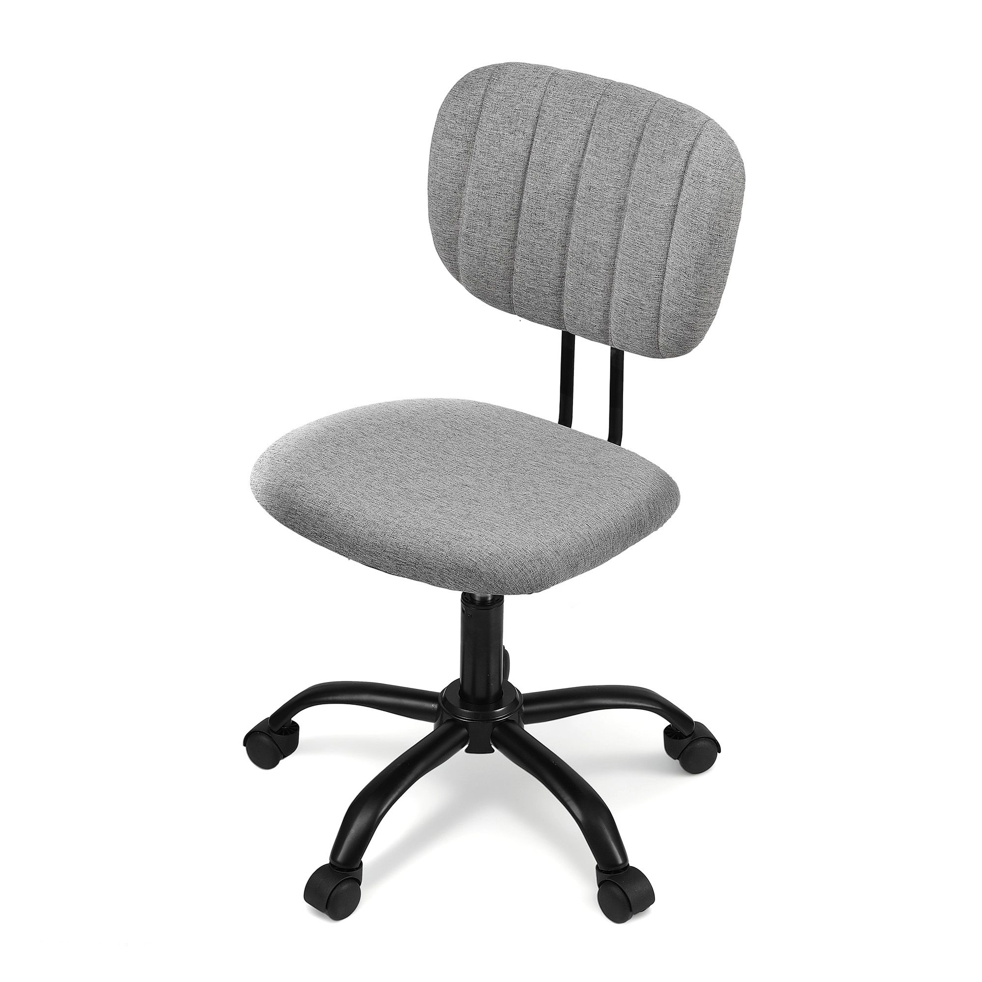 Artiss Armless Office Chair | Grey Fabric Swivel – Sumo Deals Artiss Armless Office Chair With Wheels, Ergonomic 360° Swivel Home Office Desk Chair, Height Adjus Product Image