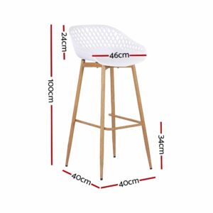 Gardeon 4-Piece Outdoor Bar Stools White – Sumo Deals Gardeon 4-Piece Outdoor Bar Stools Plastic Metal Dining Chair Balcony White Product Image