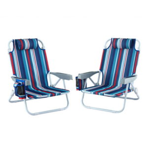 Gardeon Outdoor Chairs Beach Chair Backpack Cooler Storage Lightweight Fishing Blue product image