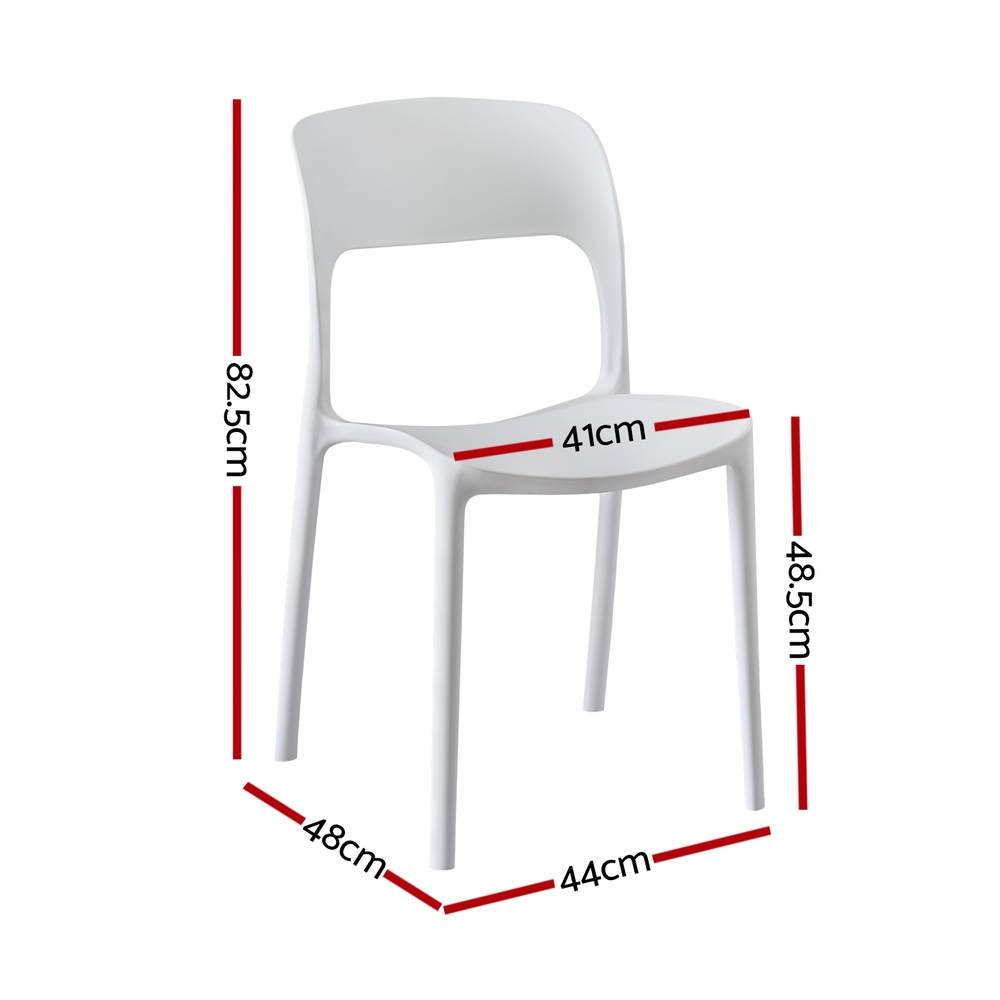 Gardeon 4Pc Stackable Outdoor Dining Chairs - White – Sumo Deals Gardeon 4Pc Outdoor Dining Chairs Stackable Pp Patio Chair Garden Furniture White Product Image