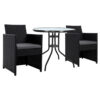 Gardeon Hugo 3Pc Rattan Bistro Set | Outdoor Furniture – Sumo Deals Gardeon 3Pc Bistro Set Outdoor Furniture Rattan Table Chairs Cushion Patio Garden Hugo Product Image
