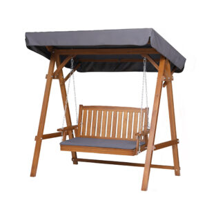 Gardeon Swing Chair Wooden Garden Bench Canopy 2 Seater Outdoor Furniture product image