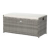 Gardeon Outdoor Storage Bench Box Wicker Garden Sheds Tools Cushion Patio Furniture Grey product image