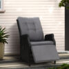 Gardeon Wicker Recliner Chair | Outdoor Adjustable Black – Sumo Deals Gardeon Recliner Chairs Sun Lounge Wicker Lounger Outdoor Furniture Patio Adjustable Black Product Image