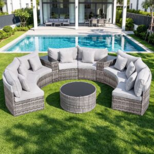 Gardeon 8 Seater Outdoor Sofa Set 11PCS Table Chair Set Garden Rattan Furniture product image