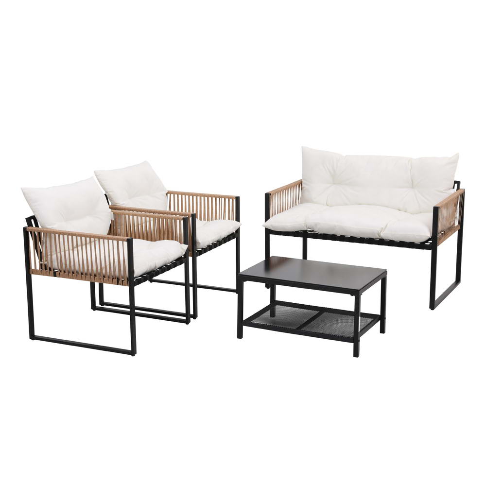 Gardeon 4-Seater Outdoor Sofa Set | Patio Furniture – Sumo Deals Gardeon 4 Seater Outdoor Sofa Set 4Pcs Table Chair Set Garden Patio Furniture Product Image