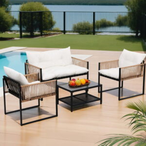 Gardeon 4 Seater Outdoor Sofa Set 4PCS Table Chair Set Garden Patio Furniture product image