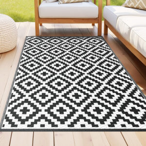 Gardeon Outdoor Rugs 120x180cm Large Carpet Reversible Area Mat PP Dual-Sided Patio Rug Cross product image