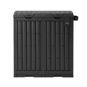 Dual Compartment Trash Can 220L Black – Sumo Deals Gardeon Outdoor Trash Cans Dual Compartment Trash Can 220L Black Product Image