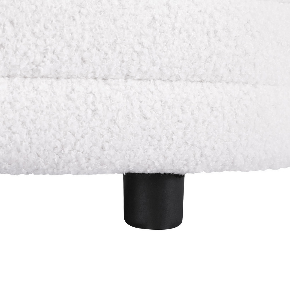 Artiss Storage Ottoman 87Cm Boucle Fabric Oval – Sumo Deals Artiss Storage Ottoman Blanket Box 87Cm Boucle Fabric Oval Product Image