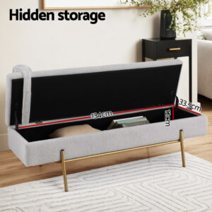 Artiss Storage Ottoman Bed 140Cm Pillow Foot Stool Product Image