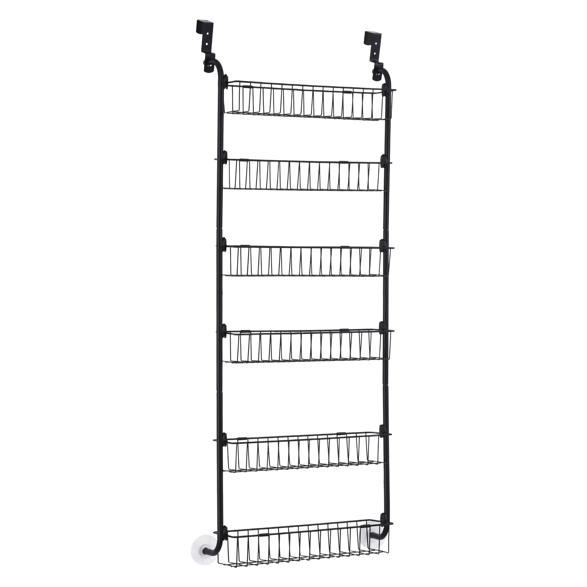 Artiss Over Door Pantry Organiser - 6-Tier Black – Sumo Deals Artiss Over Door Storage Hanger Pantry 6-Tier Metal Hook Hanging Organiser Black Product Image