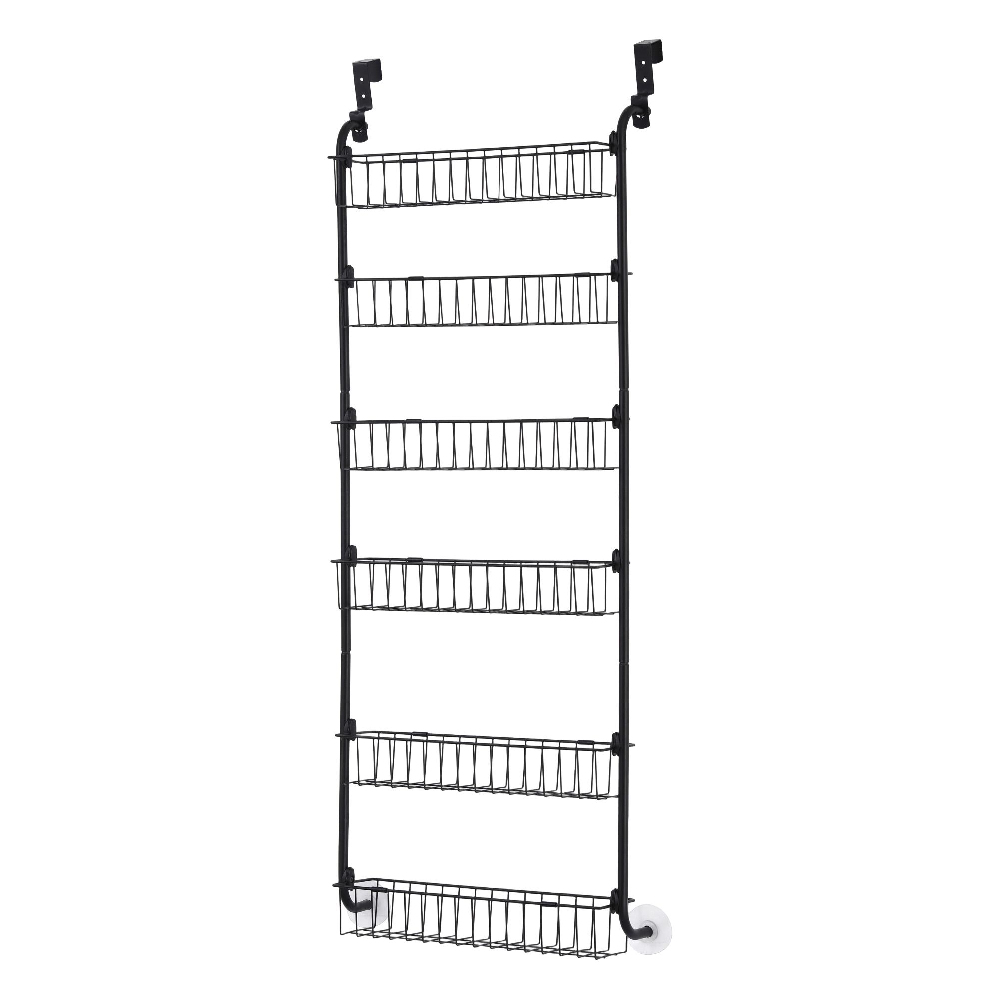 Artiss Over Door Pantry Organiser - 6-Tier Black – Sumo Deals Artiss Over Door Storage Hanger Pantry 6-Tier Metal Hook Hanging Organiser Black Product Image