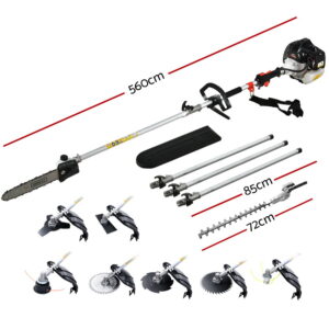 Giantz 62Cc Pole Chainsaw Hedge Trimmer Brush Cutter Whipper Snipper Saw 9-In-1 5.6M Product Image