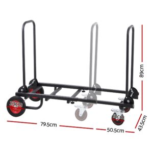 Giantz Foldable Hand Trolley | 180Kg Capacity – Sumo Deals Giantz Foldable Hand Trolley Collapsible Transport Cart 180Kg Load Black Product Image
