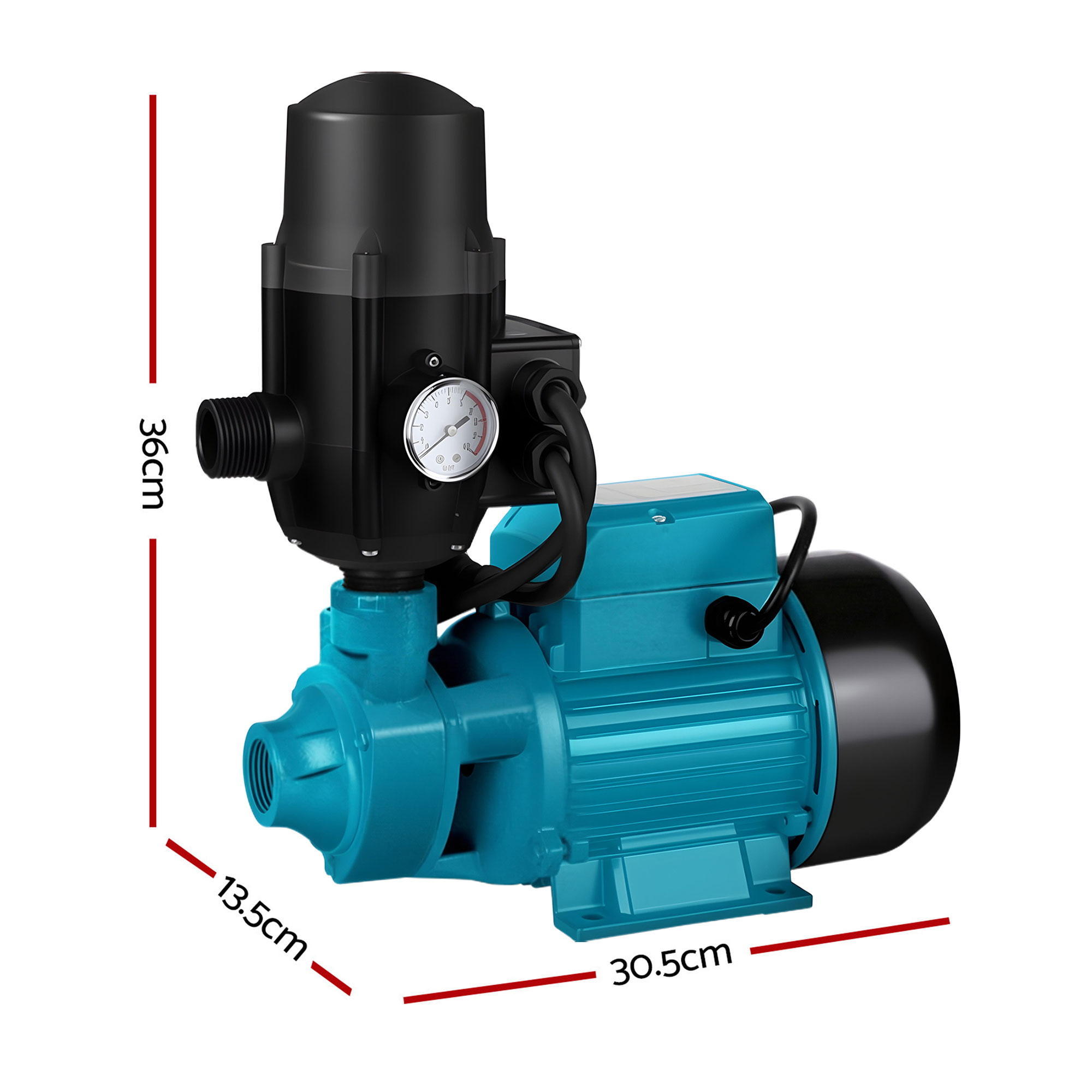 Giantz Qb80 Peripheral Water Pump | Garden &Amp; Car Wash – Sumo Deals Giantz Peripheral Water Pump Garden Boiler Car Wash Auto Irrigation Qb80 Black Product Image