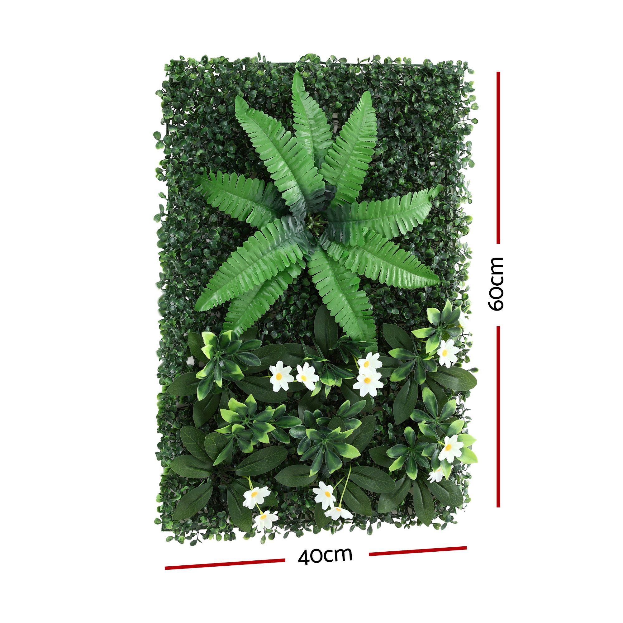 Gardeon 4Pc Artificial Boxwood Wall Panels 40X60Cm – Sumo Deals Gardeon 4Pcs Artificial Plant Wall Panels 40X60Cm Boxwood Panel Leaf Backdrop Backyard Green Decor Product Image