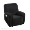 Artiss Recliner Chair Covers 1 Seater Velvet Black product image