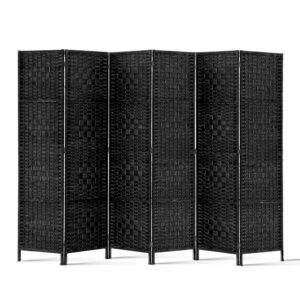 Artiss 6 Panel Room Divider Screen Black 245X170Cm – Sumo Deals Artiss 6 Panel Room Divider Screen 245X170Cm Woven Black Product Image