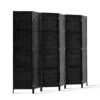 Artiss 6 Panel Room Divider Screen 245X170Cm Woven Black Product Image