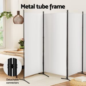 Artiss 4 Panel Room Divider Screen 345X180Cm Fabric White Product Image