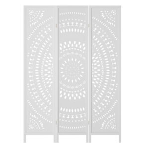 Artiss 3 Panel Room Divider Screen 132X170Cm Circle White Product Image