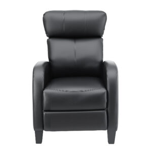 Artiss Small Massage Recliner Chair - Black Pu Leather – Sumo Deals Artiss Massage Recliner Chair Small Recliner Sofa For Adults Pu Leather Black Product Image