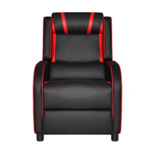 Artiss Gaming Recliner Chair - Black Serik – Sumo Deals Artiss Recliner Chair Gaming Chair Leather Black Serik Product Image