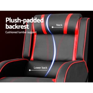 Artiss Gaming Recliner Chair - Black Serik – Sumo Deals Artiss Recliner Chair Gaming Chair Leather Black Serik Product Image