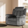 Artiss Recliner Chair Electric Massage Chair Velvet Lounge Sofa Heated Grey product image