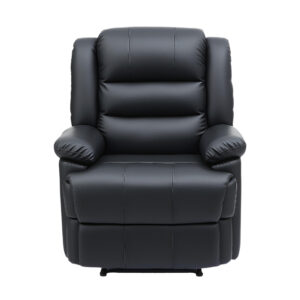 Artiss Manual Recliner Chair Leather Reclining Sofa With 16Color Led Black Product Image