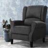 Artiss Recliner Chair | Adjustable Suede Lounge Sofa – Sumo Deals Artiss Recliner Chair Adjustable Sofa Lounge Soft Suede Armchair Couch Charcoal Product Image