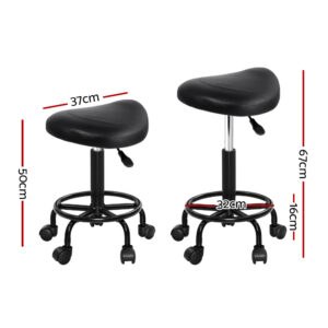 Artiss Salon Stool Saddle Swivel Chair Product Image
