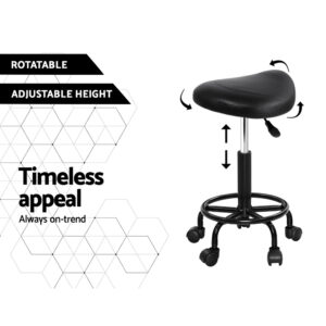 Artiss Salon Stool Saddle Swivel Chair Product Image