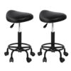 Artiss 2x Salon Stool Saddle Swivel Chair product image