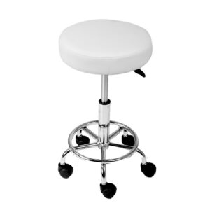 Artiss Salon Stool Round Swivel Chair White Product Image