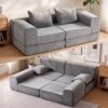 Artiss 5-in-1 Convertible Sofa Bed Floor Mattress Modular Boneless Curved Couch product image