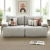 Artiss 2 Seater Sofa Modular Sectional Sofas Couch Bed No Assembly Living Room Grey Product Image