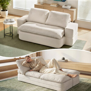 Artiss Convertible Folding Sofa Bed 30D High-Density Foam Boneless Couch with Corduroy Sleeper Couch product image
